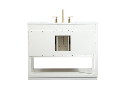 Elegant Furniture & Lighting - Larkin 42 inch Single bathroom vanity in white - VF19242WH veiw 8