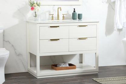 Elegant Furniture & Lighting - Larkin 42 inch Single bathroom vanity in white - VF19242WH veiw 9