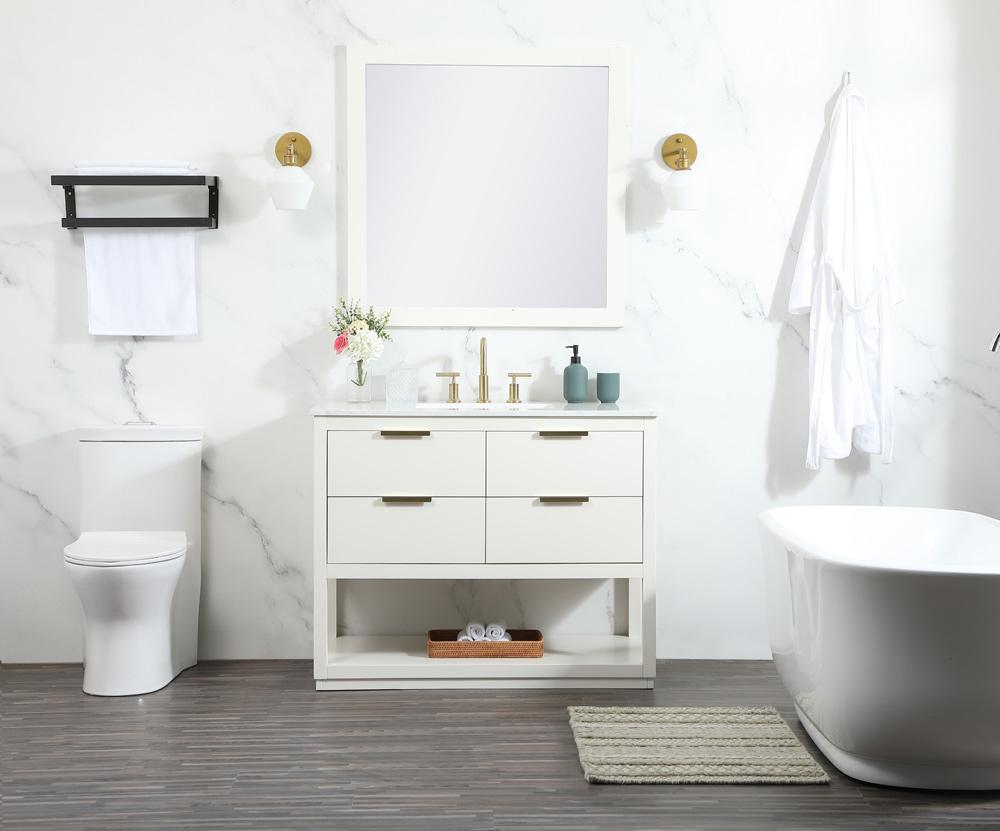 Elegant Furniture & Lighting - Larkin 42 inch Single bathroom vanity in white - VF19242WH veiw 11