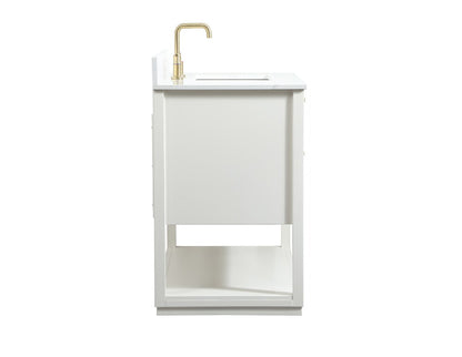 Elegant Furniture & Lighting - Larkin 42 inch Single bathroom vanity in white with backsplash - VF19242WH-BS veiw 7
