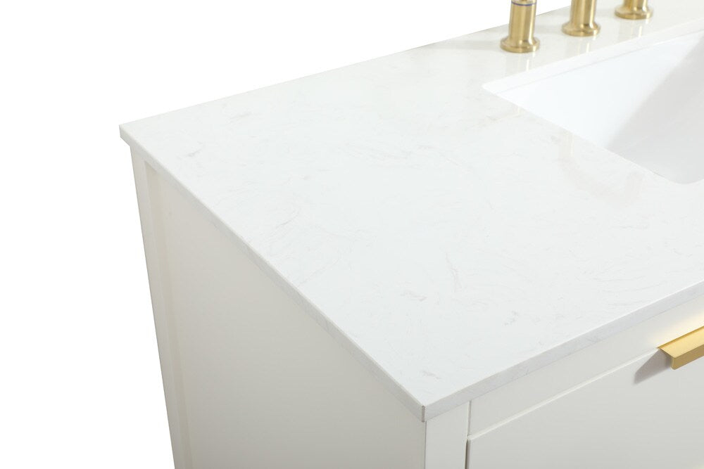 Elegant Furniture & Lighting - Larkin 48 inch Single bathroom vanity in white - VF19248WH veiw 4