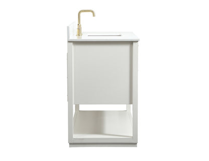 Elegant Furniture & Lighting - Larkin 48 inch Single bathroom vanity in white with backsplash - VF19248WH-BS veiw 7