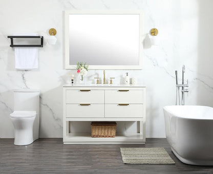 Elegant Furniture & Lighting - Larkin 48 inch Single bathroom vanity in white with backsplash - VF19248WH-BS veiw 11