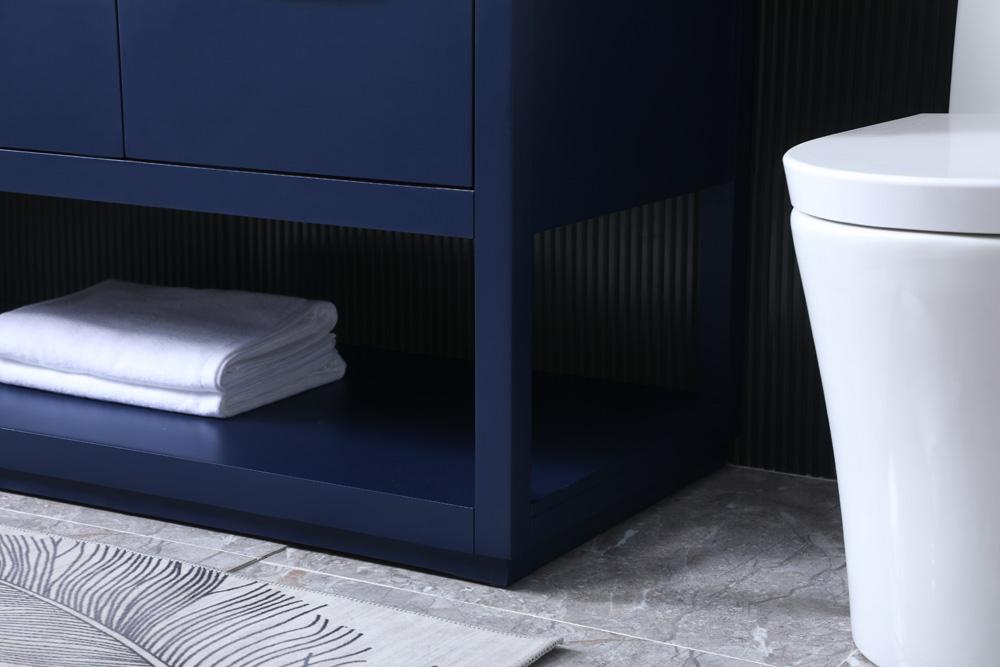 Elegant Furniture & Lighting - Larkin 54 Inch SIngle Bathroom Vanity In Blue - VF19254BL veiw 7