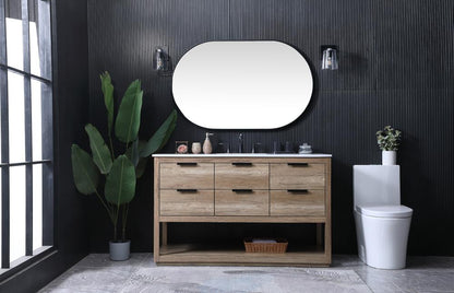 Elegant Furniture & Lighting - Larkin 54 Inch SIngle Bathroom Vanity In Natural Oak - VF19254NT veiw 5