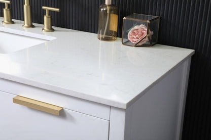 Elegant Furniture & Lighting - Larkin 54 Inch SIngle Bathroom Vanity In White - VF19254WH veiw 6