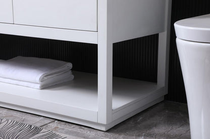 Elegant Furniture & Lighting - Larkin 54 Inch SIngle Bathroom Vanity In White - VF19254WH veiw 7