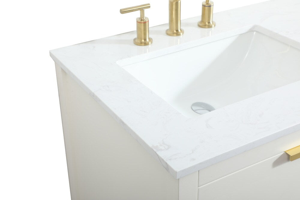 Elegant Furniture & Lighting - Larkin 60 inch Single bathroom vanity in white - VF19260DWH veiw 4
