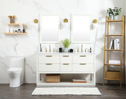 Elegant Furniture & Lighting - Larkin 60 inch Single bathroom vanity in white - VF19260DWH veiw 11