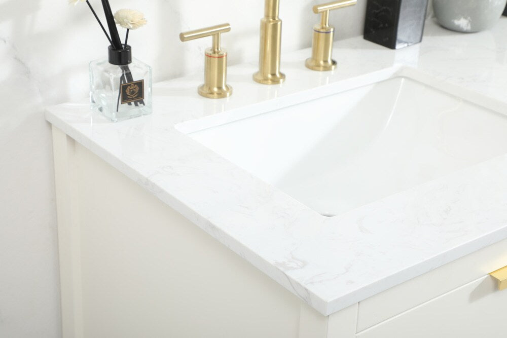 Elegant Furniture & Lighting - Larkin 60 inch Single bathroom vanity in white - VF19260DWH veiw 12