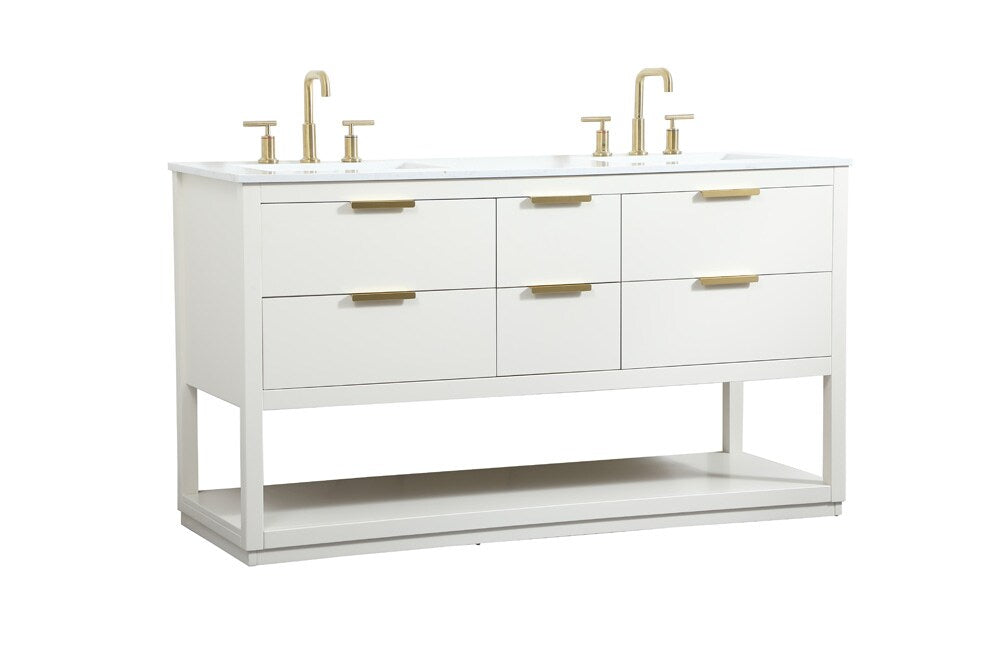 Elegant Furniture & Lighting - Larkin 60 inch Single bathroom vanity in white - VF19260DWH veiw 14