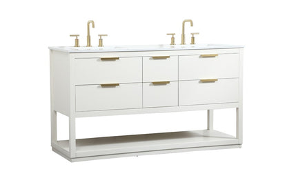 Elegant Furniture & Lighting - Larkin 60 inch Single bathroom vanity in white - VF19260DWH veiw 14
