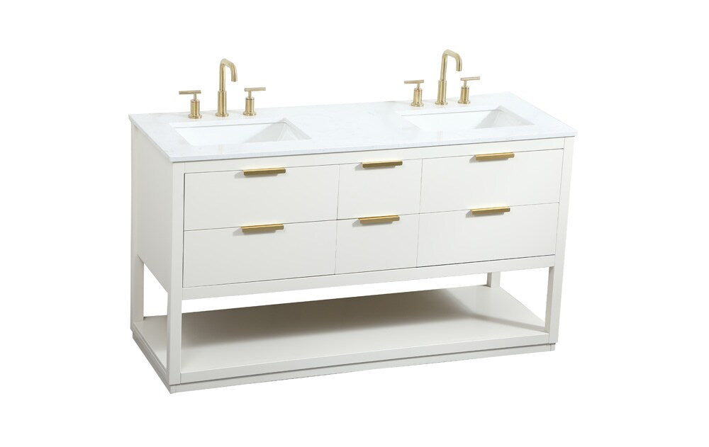 Elegant Furniture & Lighting - Larkin 60 inch Single bathroom vanity in white - VF19260DWH veiw 15