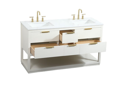 Elegant Furniture & Lighting - Larkin 60 inch Single bathroom vanity in white - VF19260DWH veiw 16