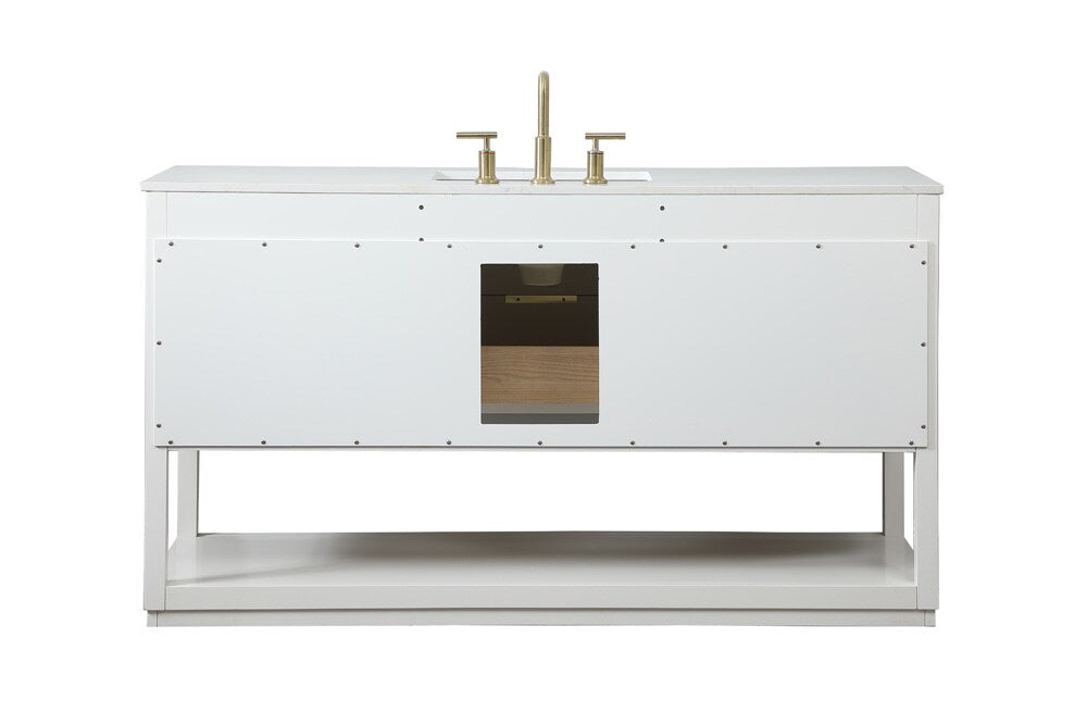 Elegant Furniture & Lighting - Larkin 60 inch Single bathroom vanity in white - VF19260WH veiw 8