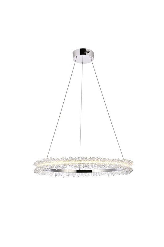 Elegant Furniture & Lighting - Laurel LED 26 inch Chrome pendant - 3506D26C veiw 1