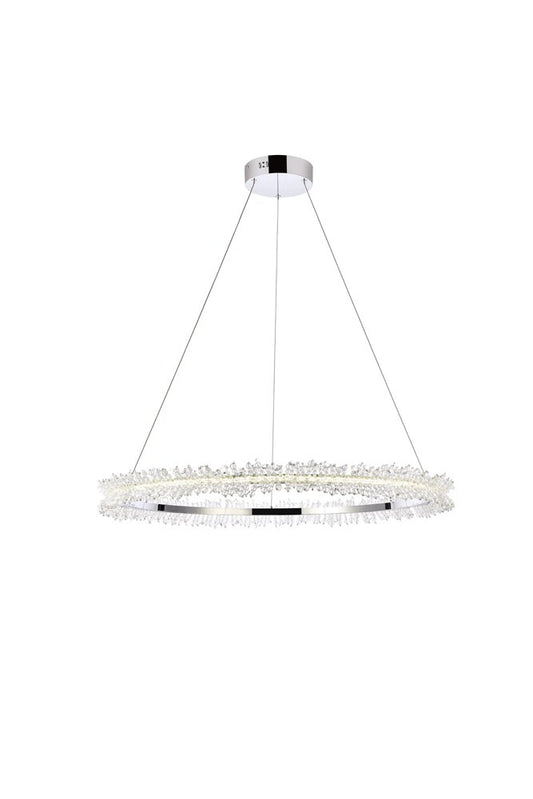 Elegant Furniture & Lighting - Laurel LED 34 inch Chrome pendant - 3506D34C veiw 1