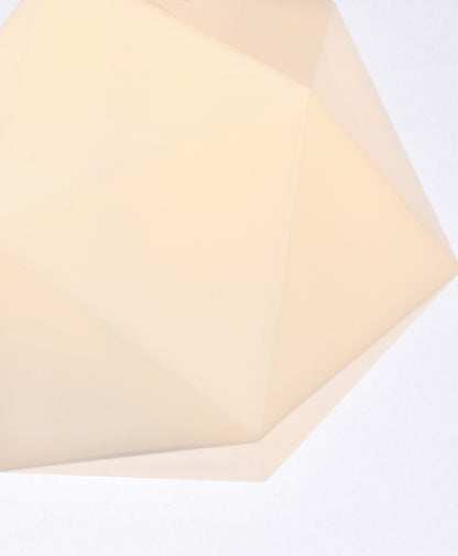 Elegant Furniture & Lighting - Lawrence 1 light chrome and white glass flush mount - LD2347C veiw 4
