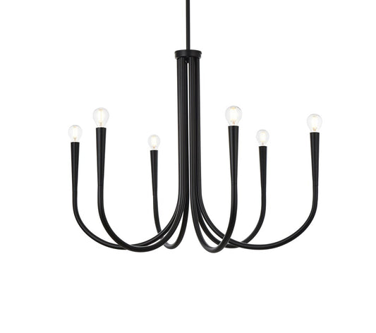 Elegant Furniture & Lighting - Layne 30 inch chandelier in Black - LD722D30BK veiw 1