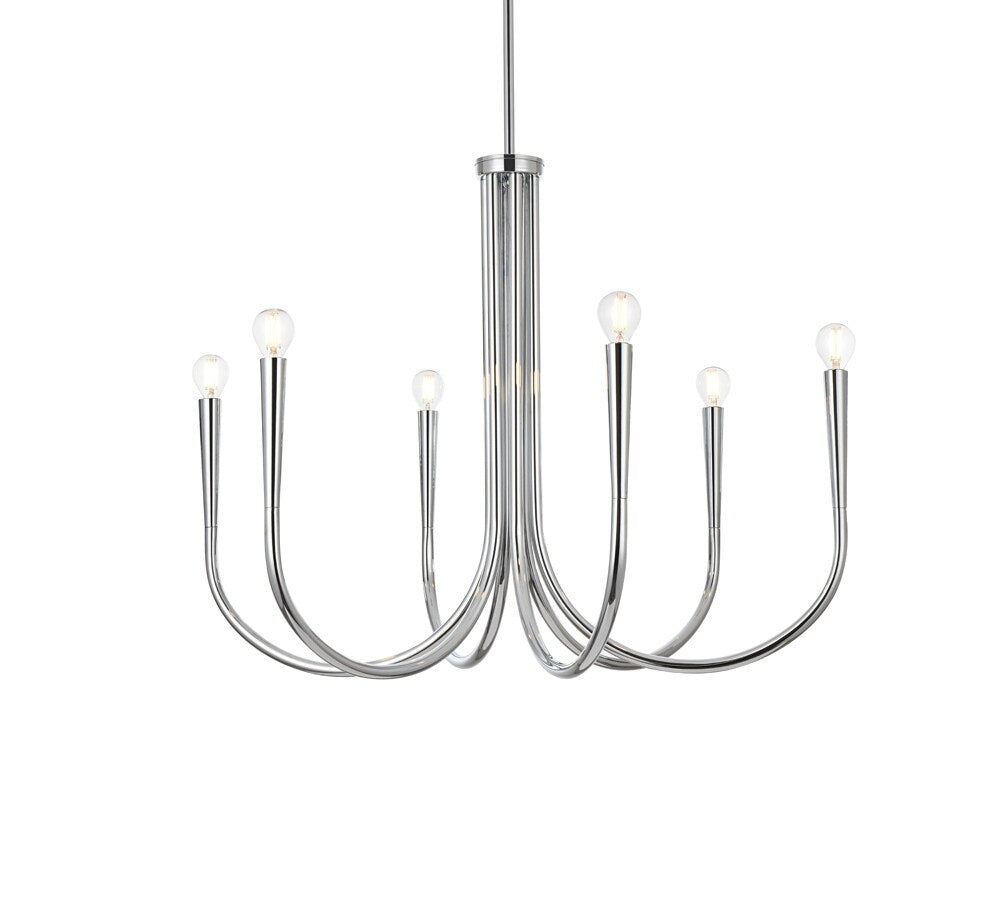 Elegant Furniture & Lighting - Layne 30 inch chandelier in Chrome - LD722D30C veiw 1