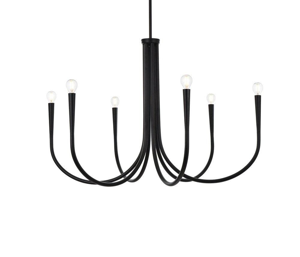 Elegant Furniture & Lighting - Layne 36 inch chandelier in Black - LD722D36BK veiw 1