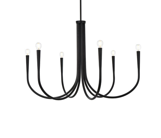 Elegant Furniture & Lighting - Layne 36 inch chandelier in Black - LD722D36BK veiw 1