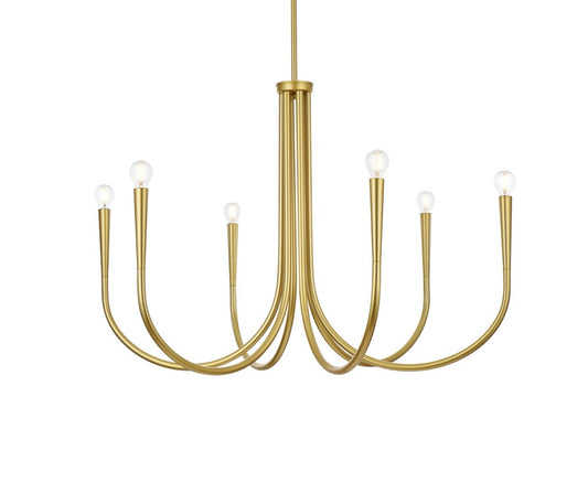 Elegant Furniture & Lighting - Layne 36 inch chandelier in Brass - LD722D36BR veiw 1