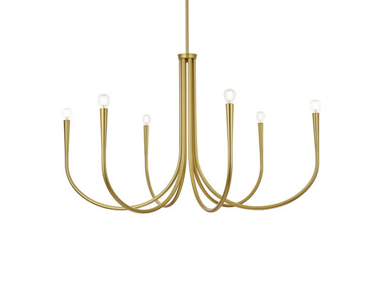 Elegant Furniture & Lighting - Layne 42 inch chandelier in Brass - LD722D42BR veiw 1