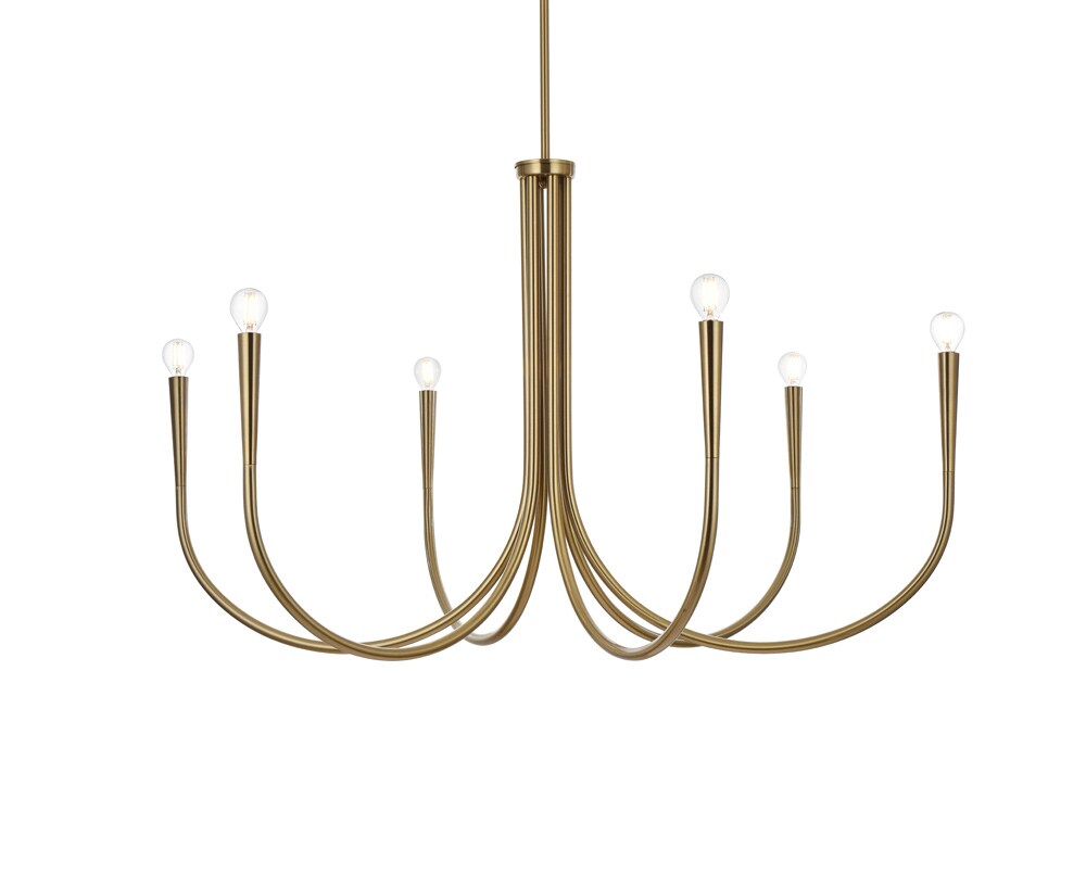 Elegant Furniture & Lighting - Layne 42 inch chandelier in Gold - LD722D42SG veiw 1