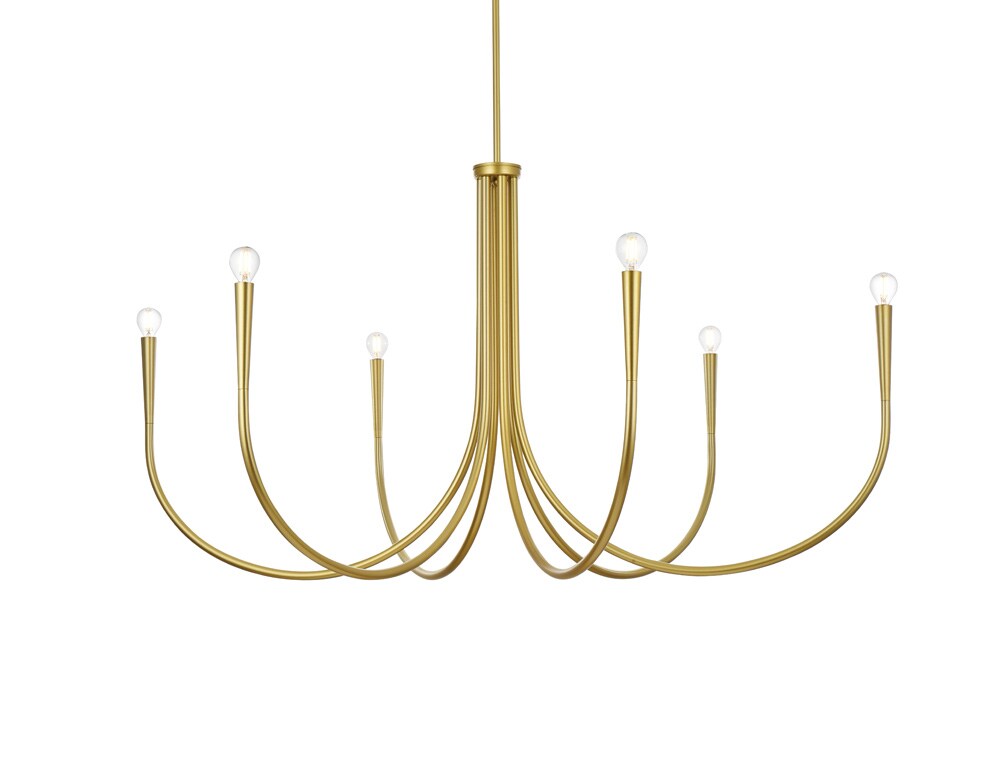 Elegant Furniture & Lighting - Layne 50 inch chandelier in Brass - LD722D50BR veiw 1