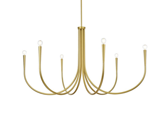 Elegant Furniture & Lighting - Layne 50 inch chandelier in Brass - LD722D50BR veiw 1