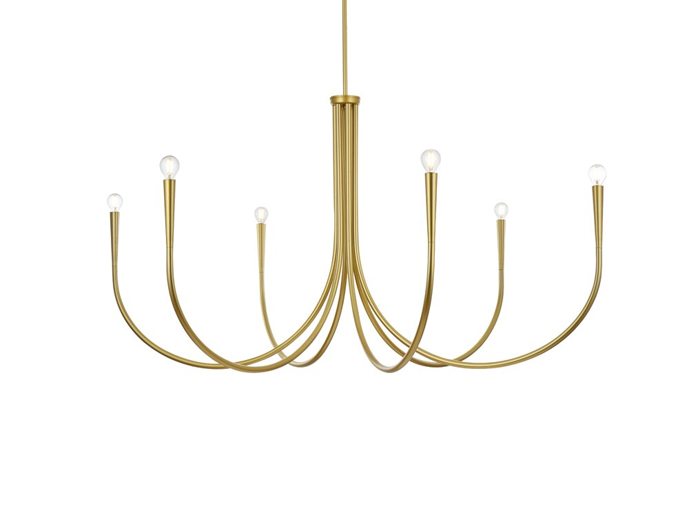 Elegant Furniture & Lighting - Layne 55 inch chandelier in Brass - LD722D55BR veiw 1