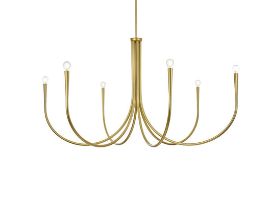 Elegant Furniture & Lighting - Layne 55 inch chandelier in Brass - LD722D55BR veiw 1