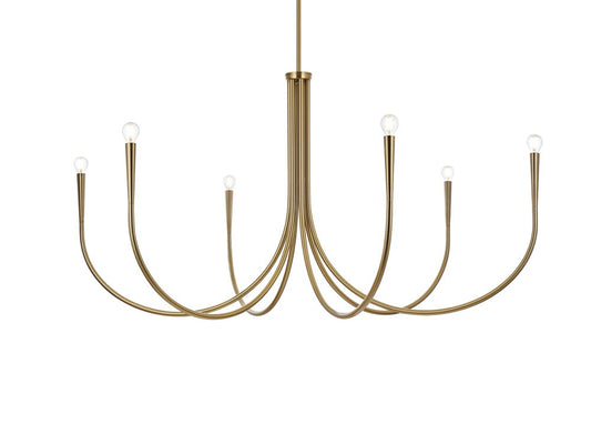 Elegant Furniture & Lighting - Layne 55 inch chandelier in Gold - LD722D55SG veiw 1