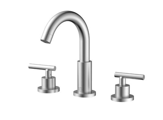 Elegant Furniture & Lighting - Leah 8 inch Widespread Double Handle Bathroom Faucet in Brushed Nickel - FAV-1009BNK veiw 1