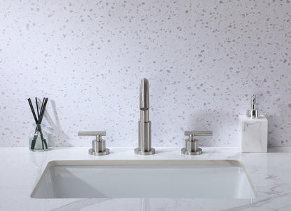 Elegant Furniture & Lighting - Leah 8 inch Widespread Double Handle Bathroom Faucet in Brushed Nickel - FAV-1009BNK veiw 5