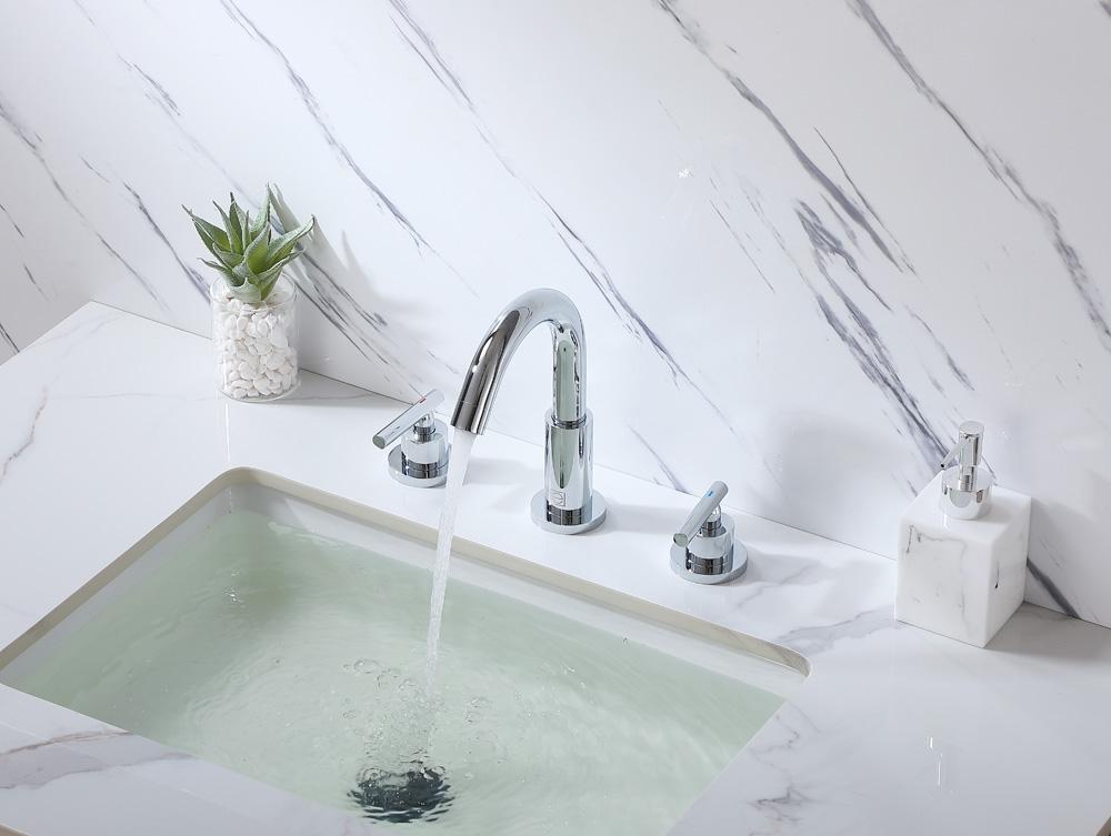 Elegant Furniture & Lighting - Leah 8 inch Widespread Double Handle Bathroom Faucet in Chrome - FAV-1009PCH veiw 6