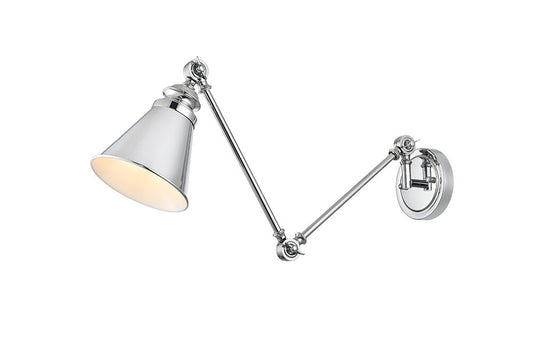 Elegant Furniture & Lighting - Ledger 1 light Chrome swing arm wall sconce - LD7323W6CH veiw 1