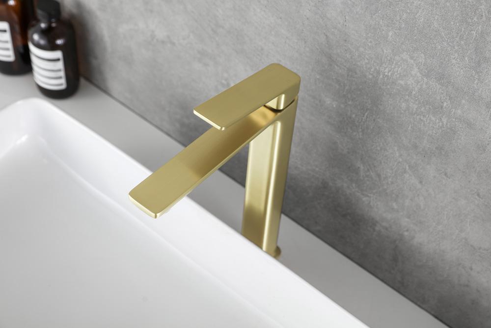 Elegant Furniture & Lighting - Lena Single Hole Single Handle Bathroom Faucet in Brushed Gold - FAV-1005BGD veiw 7