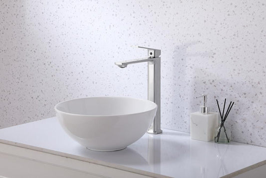 Elegant Furniture & Lighting - Lena Single Hole Single Handle Bathroom Faucet in Brushed Nickel - FAV-1005BNK veiw 2