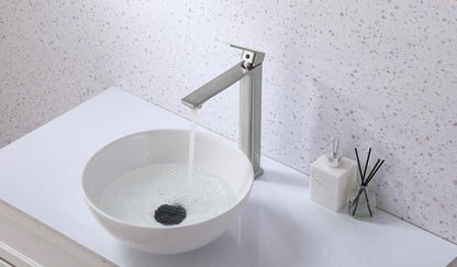 Elegant Furniture & Lighting - Lena Single Hole Single Handle Bathroom Faucet in Brushed Nickel - FAV-1005BNK veiw 4