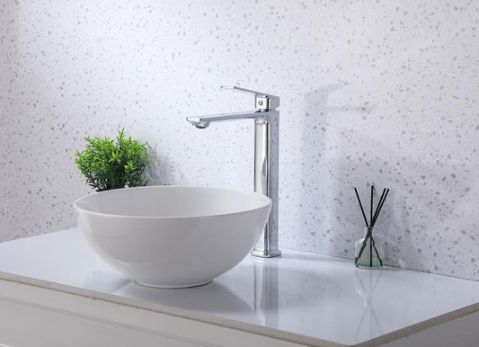 Elegant Furniture & Lighting - Lena Single Hole Single Handle Bathroom Faucet in Chrome - FAV-1005PCH veiw 2