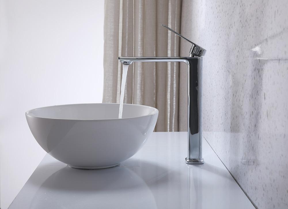 Elegant Furniture & Lighting - Lena Single Hole Single Handle Bathroom Faucet in Chrome - FAV-1005PCH veiw 5
