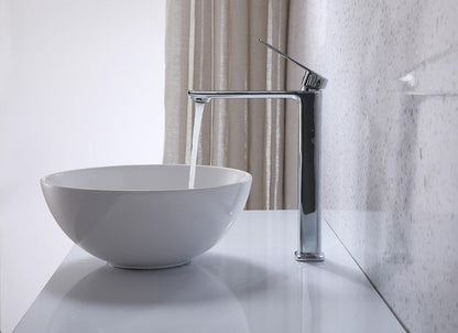 Elegant Furniture & Lighting - Lena Single Hole Single Handle Bathroom Faucet in Chrome - FAV-1005PCH veiw 5