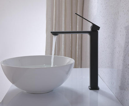 Elegant Furniture & Lighting - Lena Single Hole Single Handle Bathroom Faucet in Matte Black - FAV-1005MBK veiw 5