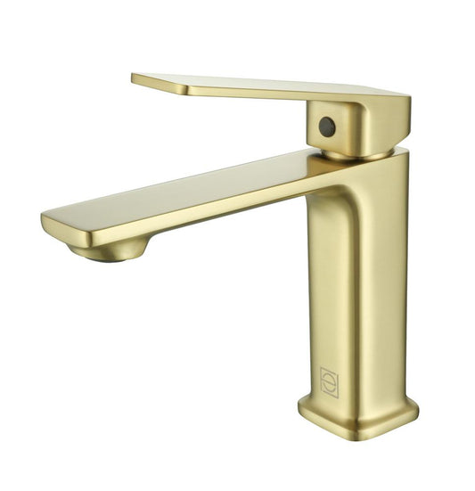 Elegant Furniture & Lighting - Lena Single Hole Single Handle Bathroom Faucet in Brushed Gold - FAV-1004BGD veiw 1