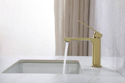 Elegant Furniture & Lighting - Lena Single Hole Single Handle Bathroom Faucet in Brushed Gold - FAV-1004BGD veiw 5