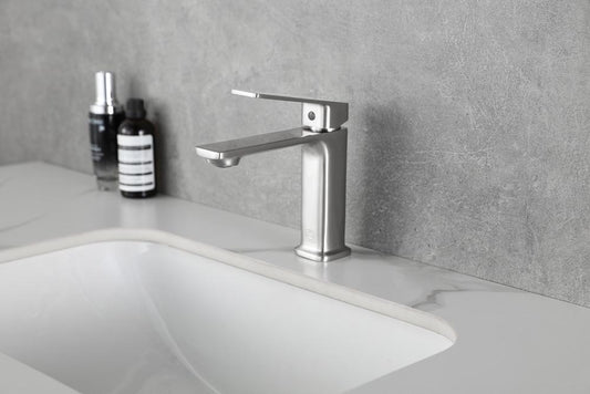 Elegant Furniture & Lighting - Lena Single Hole Single Handle Bathroom Faucet in Brushed Nickel - FAV-1004BNK veiw 2