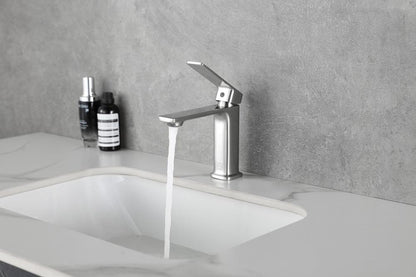 Elegant Furniture & Lighting - Lena Single Hole Single Handle Bathroom Faucet in Brushed Nickel - FAV-1004BNK veiw 3