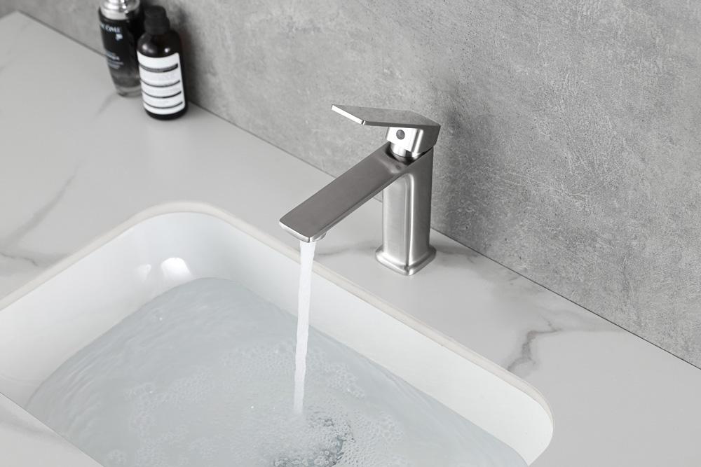 Elegant Furniture & Lighting - Lena Single Hole Single Handle Bathroom Faucet in Brushed Nickel - FAV-1004BNK veiw 5